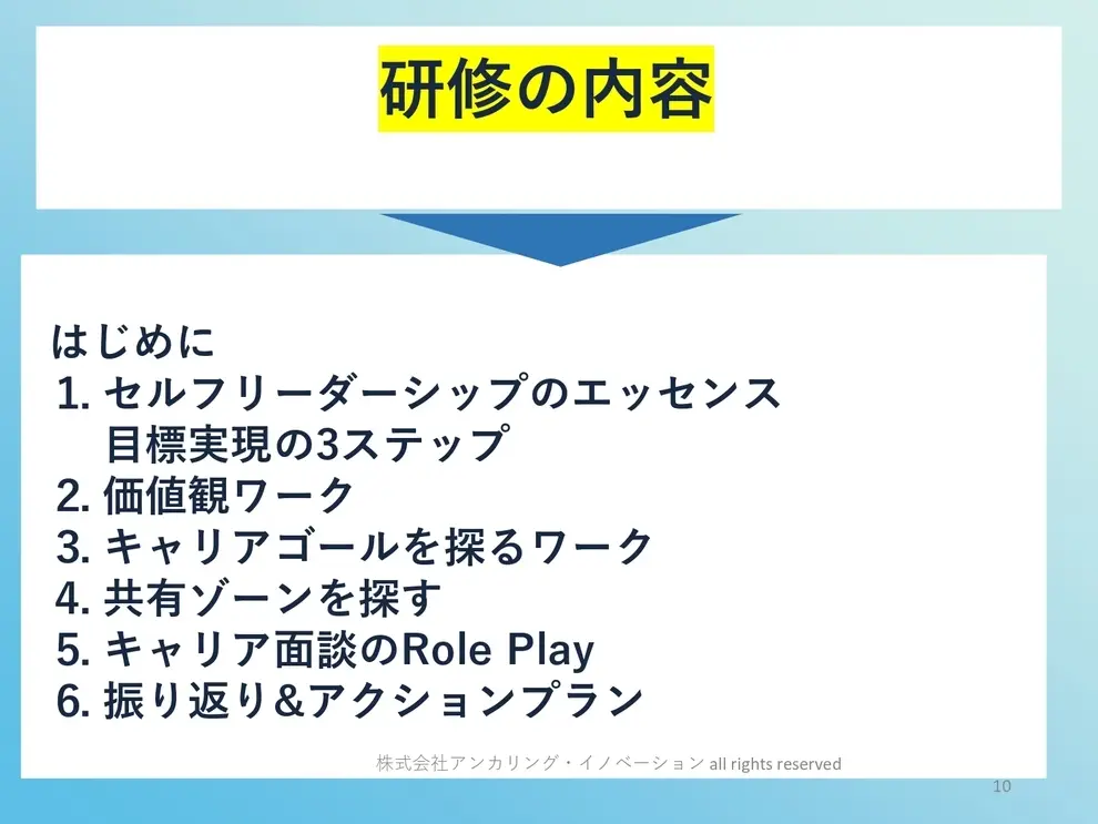 キャリアオーナーシップ研修の概要