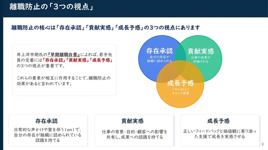 離職防止の「3つの視点」