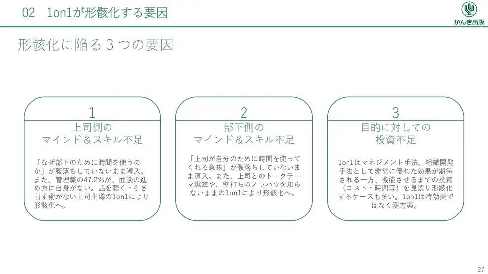 1on1が形骸化する３つの要因